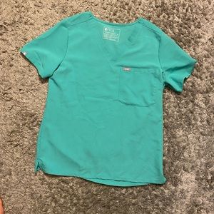Surgical Green One Pocket Figs Scrub Top